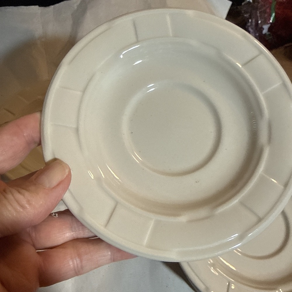 Longaberger Woven Traditions Saucer Ivory 5.75"